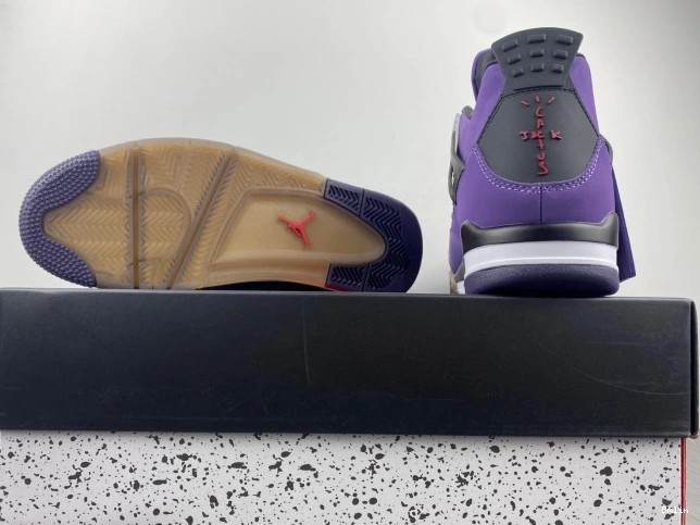 Bmlin Shoes 766296 Jordan (Friends Family) 4 and Purple Scott Travis LN4 Retro 0820